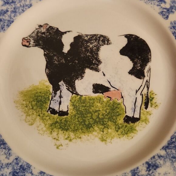 Tabletops Unlimited Cow Country Barn Dinner Plate - Picture 2 of 4